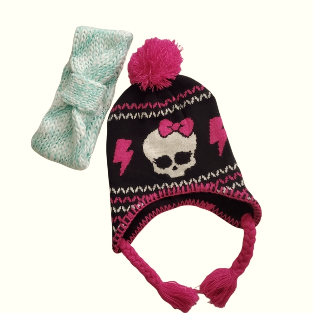 Monster High hat & knit headband bundle